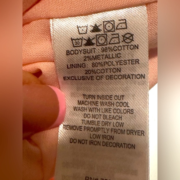 Cynthia Rowley Pink Baby Romper with Bows Size 3-6 months Spring Summer - Picture 7 of 7